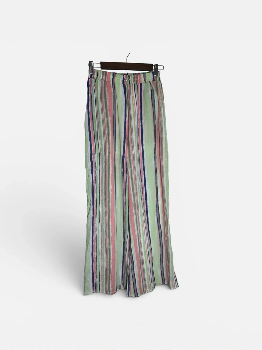 NWT Idem Ditto Striped Crop Tie-Front/Wide Leg Set in Pastel Colors Boutique S - Picture 5 of 5